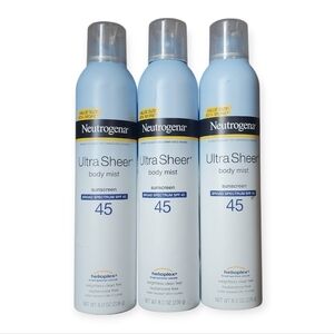 (3) Neutrogena Ultra Sheer Body Mist SPF 45